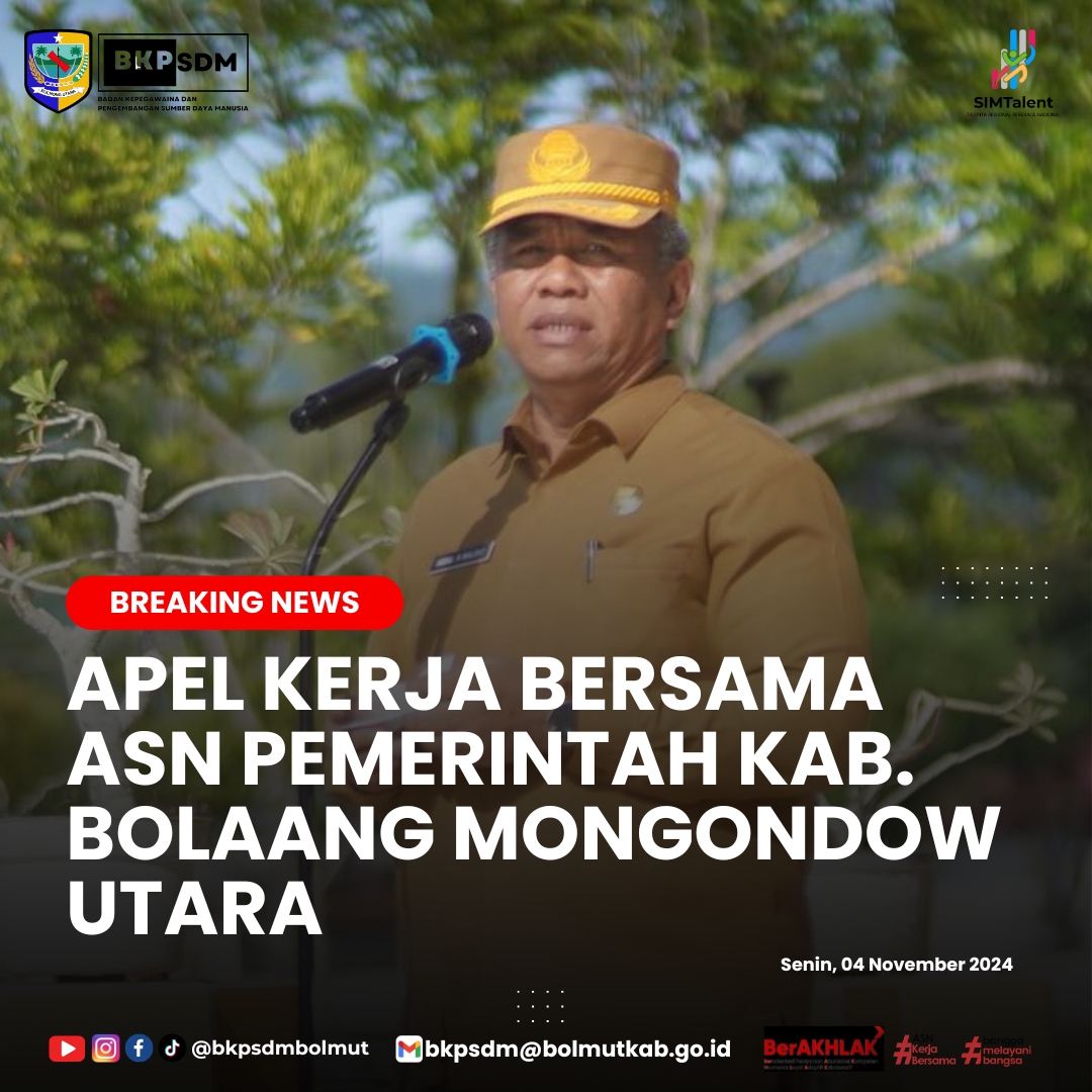 Apel Kerja Bersama ASN DiLingkungan Pemerintah Kab. Bolaang Mongondow Utara