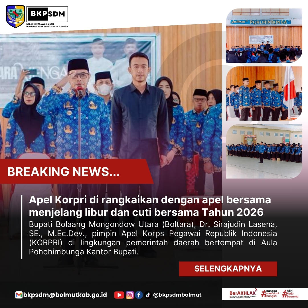 Apel Korpri Di Rangkaikan Dengan Apel Bersama Menjelang Libur Dan Cuti Bersama Tahun 2026
